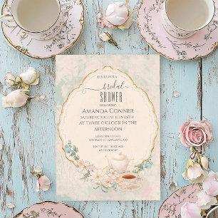 Invitation Shabby chic Tea Party Fête des mariées