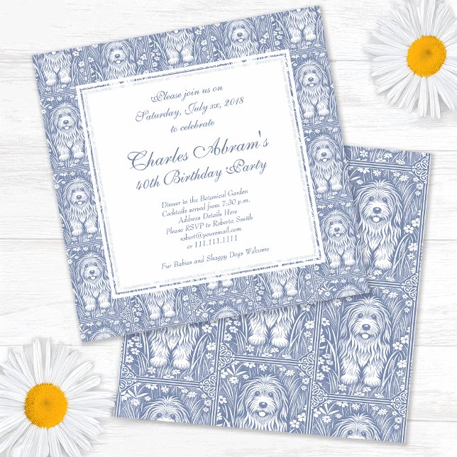 Invitation Shaggy Chien Anniversaire Fête Animaux Bienvenue (Créateur téléchargé)