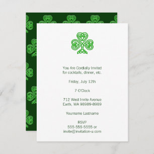 Invitation Shamrock celte