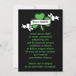 Invitation Shamrock de la Saint-Patrick personnali