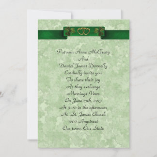Invitation Shamrock irlandais élégant