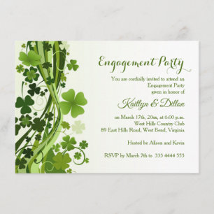 Invitation Shamrock irlandais, tournoi Parti d'engagement