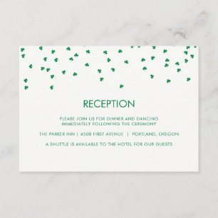 Invitation Shamrock Mariage à thème irlandais Confetti   Réce