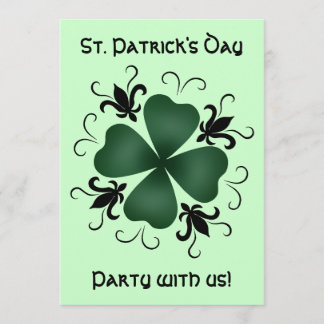 Invitation Shamrock victorien élégant