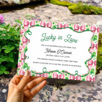 Shamrocks et vaches rose et Fête des mariées verte