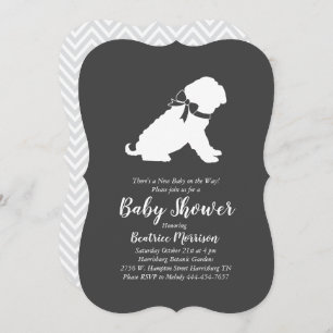 Invitation Shar-Pei Baby shower Chien Neutre Genre