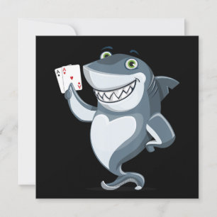 Invitation Shark Poker Player - Drôle Poker cadeau