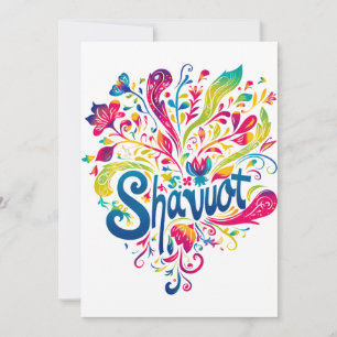 Invitation Shavuot - Célébration colorée de Shavuot