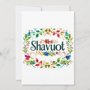 Invitation Shavuot - Célébration colorée du Festival de Shavu