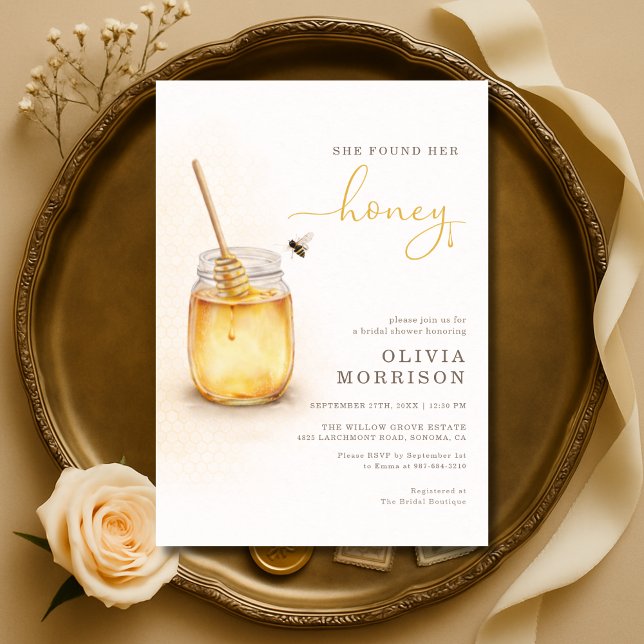 Invitation She Found Her Honey Bridal Shower (Créateur téléchargé)