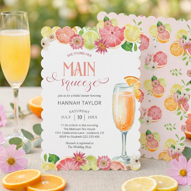 Invitation She Found Her Main Squeeze Bridal Shower (Créateur téléchargé)