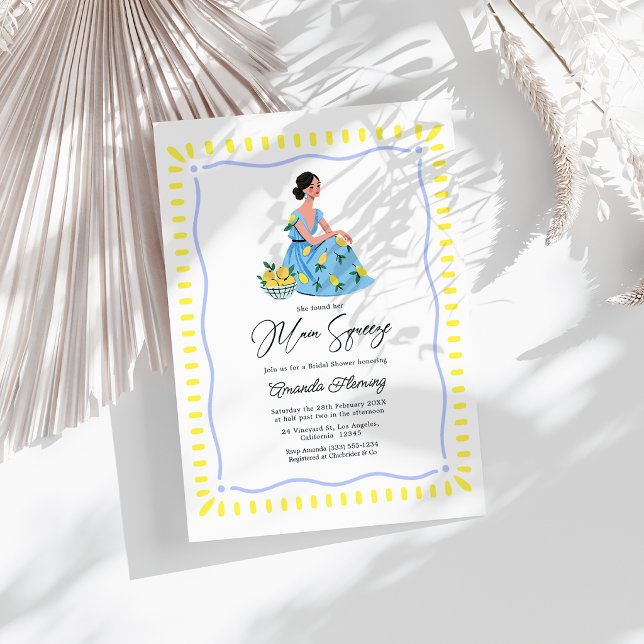 Invitation She Found Her Main Squeeze Lemon Bridal Shower (She Found Her Main Squeeze Lemon Bridal Shower Invitation)