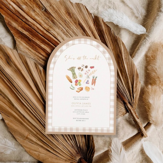 Invitation She is off the market floral bridal shower (Créateur téléchargé)