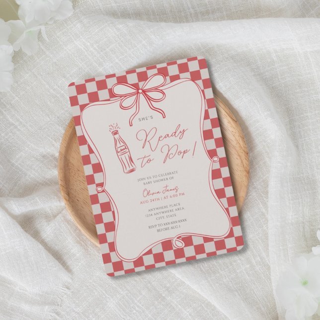 Invitation She’s ready to pop baby shower (Créateur téléchargé)