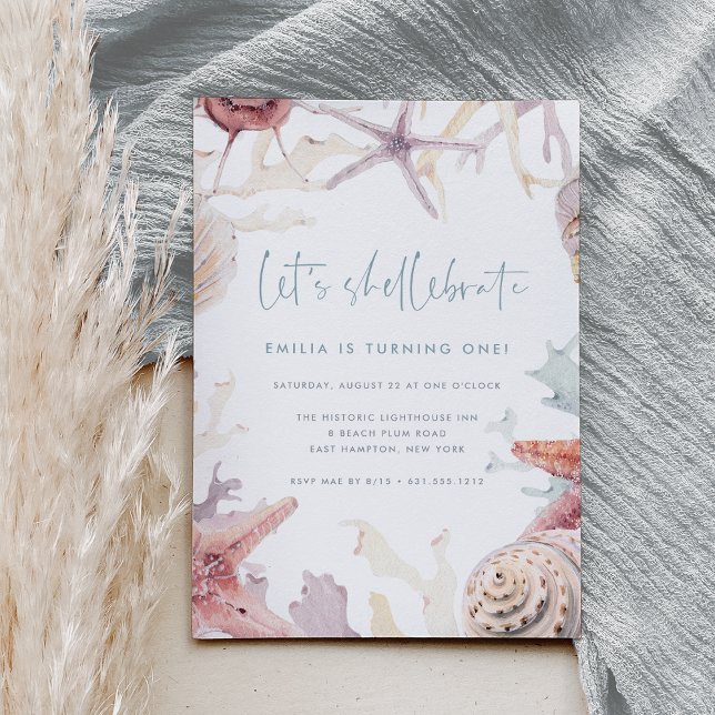 Invitation Shellebrate | Summer Beach fête d'anniversaire (Créateur téléchargé)