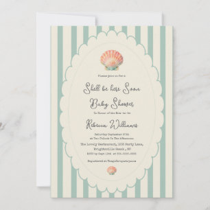 Invitation Shelly sera bientôt là  Baby Shower côtier 