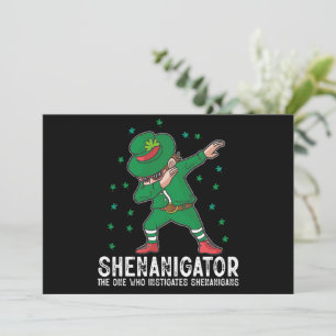 Invitation Shenanigator Dabbing Fête de la Saint-Patrick Shen