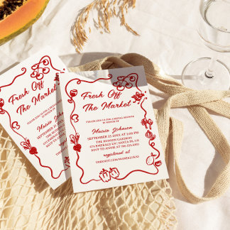 Invitation She's Fresh Off The Market Bridal Shower