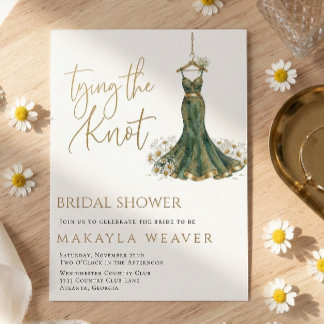 Invitation She's Tying the Knot Daisies Dress Bridal Shower
