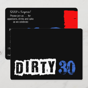 Invitation SHHH C'est la fête du 30e anniversaire d'une sale 
