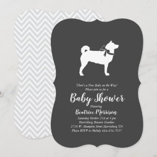 Invitation Shiba Inu Chien Baby shower Neutre selon le sexe