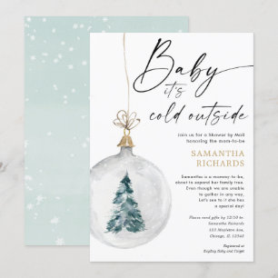 Invitation Showcase d'hiver par courrier baby shower non sexi