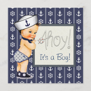 Invitation Shower pour bébé Petit Sailor