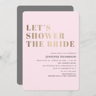 Invitation Shower The Bride Blush & Gold Fête de l'mariée