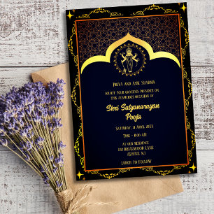 Invitation Shri Satyanarayan Pooja Hindu