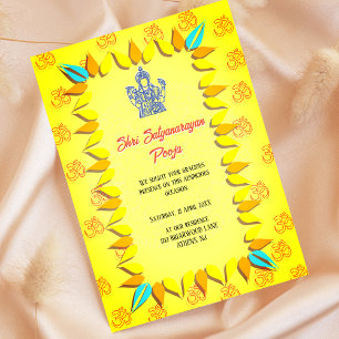 Invitation Shri Satyanarayan Pooja Indien