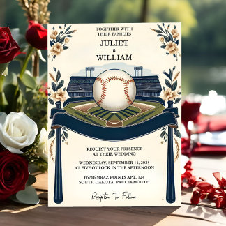 Invitation Si Champion Team Ball Field Mariage de baseball