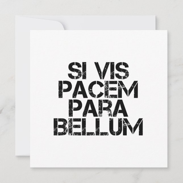 Invitation Si Vis Pacem Para Bellum (Devant)
