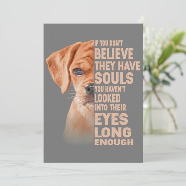 Invitation Si vous ne croyez pas qu'ils ont des âmes Puggle a (Debout devant)