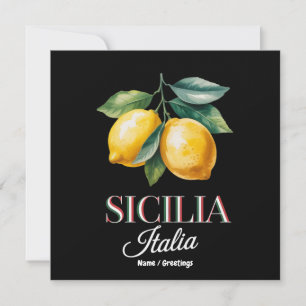 Invitation Sicile Italie Fiers Citrons Italiens Frais Sicilie