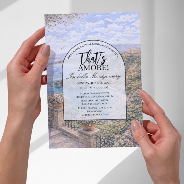 Invitation Sicily Coast Italian Themed Bridal Shower (Sicily Coast Italian Themed Bridal Shower Invitations
)