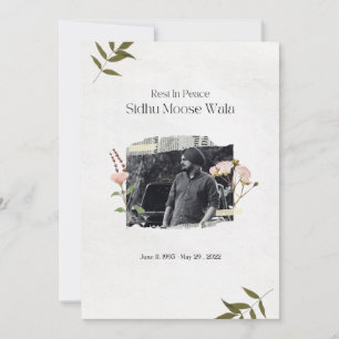 Invitation Sidhu moose wala rip 