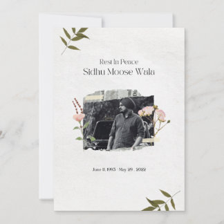Invitation Sidhu moose wala rip