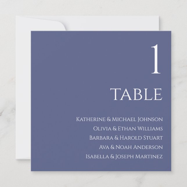 Invitation Siège mariage Carte-Marlin bleu et blanc (Devant)