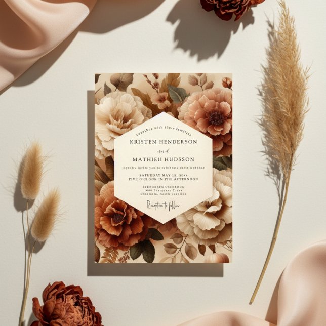Invitation Sienna Bloom Wedding (Créateur téléchargé)