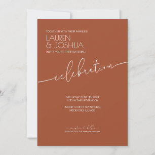 Invitation Sienna ・ Mariage de script minimaliste moderne