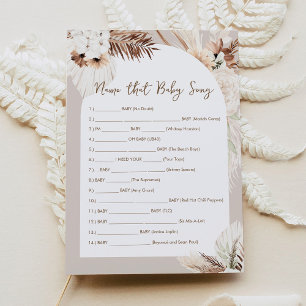 Invitation SIERRA Bohemian Nom That Baby Song Game Card