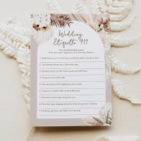 SIERRA Mariage Etiquette 911 Fête des mariées Jeu