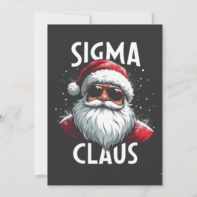 Invitation Sigma Claus Drôle Gen Alpha Collège Noël (Devant)