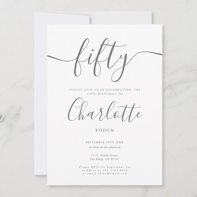 Invitation Signature 50e anniversaire (Devant)