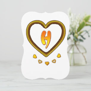 Invitation signature avec la lettre h,