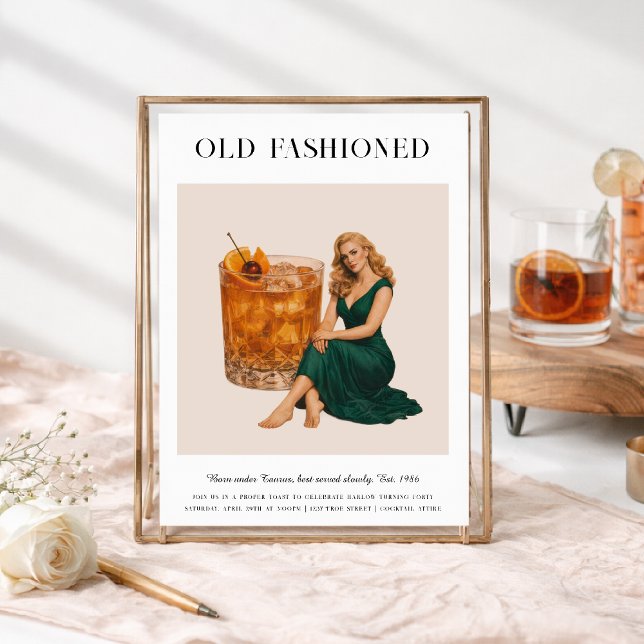 Invitation Signature Cocktail | Taurus Zodiac Birthday (Créateur téléchargé)