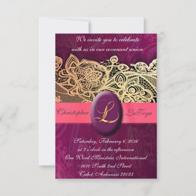 Invitation Signature : Matte 3,5 po x 5 po, enveloppe blanche (Devant)
