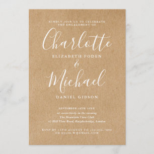 Invitation Signature Rustic Kraft