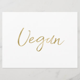 Invitation SIGNE ALIMENTAIRE "Vegan" Main Or Stylish Lettré