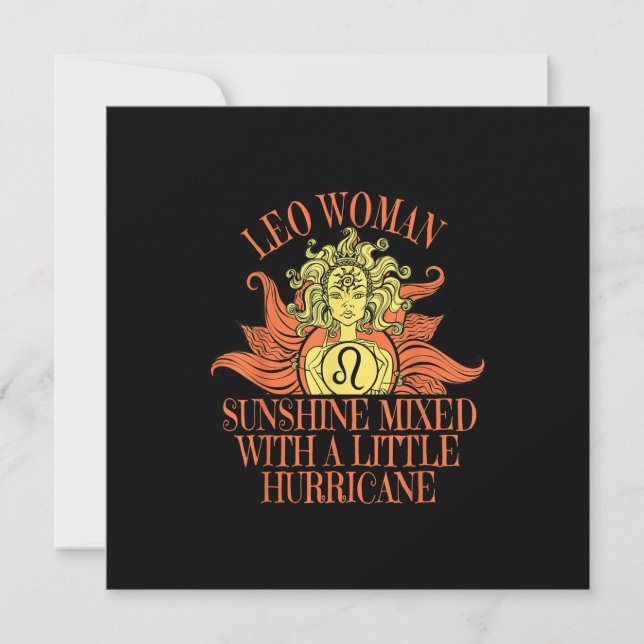 Invitation Signe astrologique femme Lion date de naissance ju (Devant)